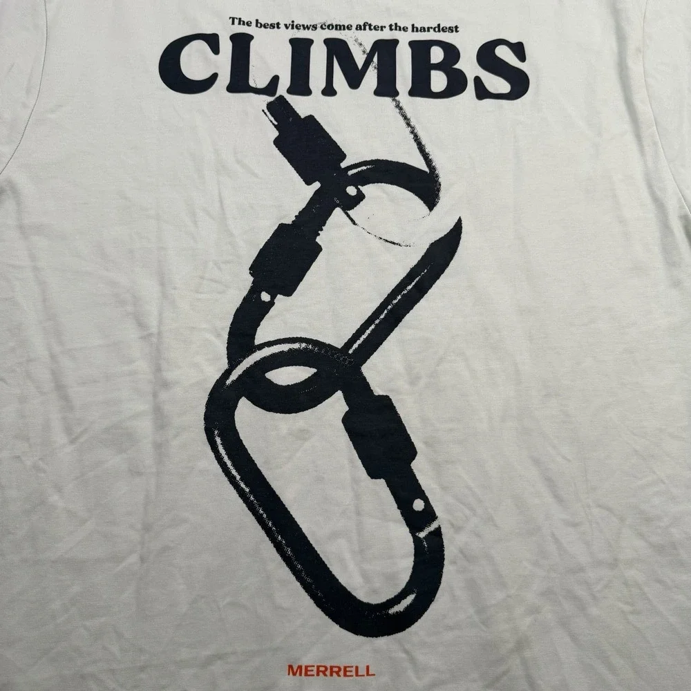 Merrell Climbing Graphic T-shirt Men's Size XL Mint Green Cotton NWT MSRP $39 - Picture 4 of 6